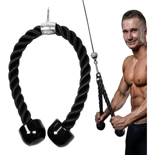 120CM LONG - Tricep Rope/Gym Training Pull Down Workout Exercise Cable