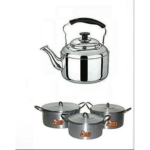 Cooking Pot 3 pcs plus 5 litres whistling kettle