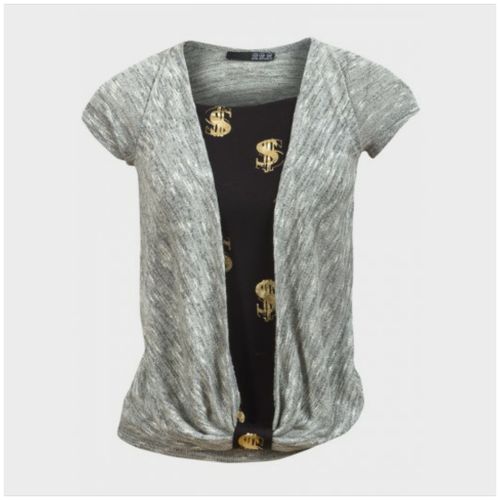 R Mock Layer Printed Design Top