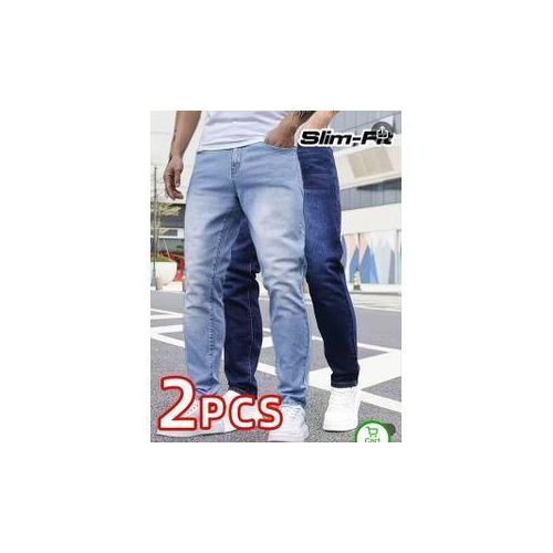 2-in-1 Smart Blue Jean Trouser Urban Streetwear Daily Outfit For Modern Stylish Men