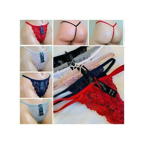 Ladies G-String Lace Panties 6 pcs