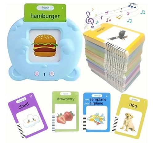 Words English Pocket Speech Toys, Educational Pocket Audible Flashcards, Talking Flash Cards Learning Interactive Toy for Kids Birthday Christmas Gifts, Speech Therapy Autism Toys