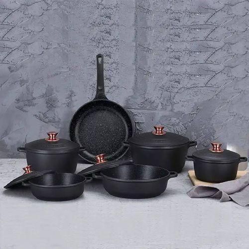 6 Set Non-stick Die Cast Iron Pot Se