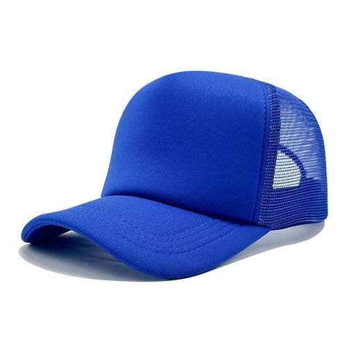 Plain Blue Adjustable Net back facecap Unisex.