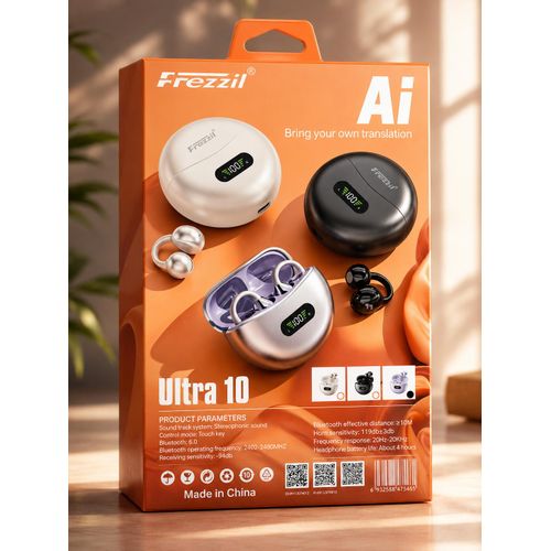 Ai Clip Ultra 10 Clipbud Earbud Wireless Bluetooth Headphones, Hifi Stereo Sound, Over- Ear Comfortable Headset Breathable Ear Cushion, 360° Panoramic Audio,Bluetooth 5.3 Long Battery Life