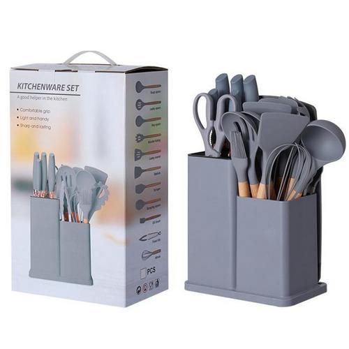 19Pcs Premium Wood-Handled Utensil Spoons & Knife Gallery