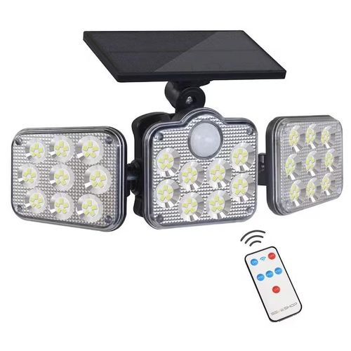 600 lumens outdoor solar light, featuring 3 lighting modes, motion sensor, and light sensor, with a waterproof rating of IP65, powered by a lithium polymer battery, boasting a long battery life of up to 10 hours.