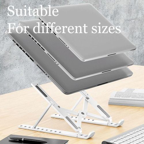 Portable Laptop Stand With Mobile Phone Plastic Foldable Laptop Holder