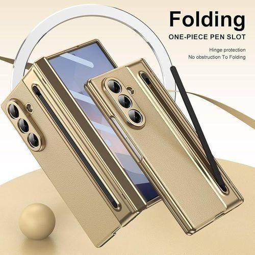 Samsung Galaxy Z Fold 7 Quality leather Case with S-pen slot