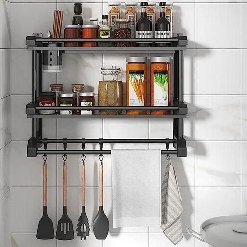 Bathroom And Kitchen Shelf- Rack With Towel Bar.