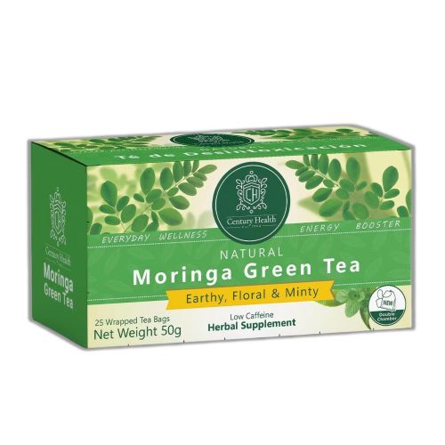 Natural Moringa Green Tea with Earthy Floral and Minty - 20 Tea Bags