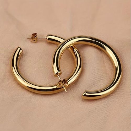 Stainless steel hoop earrings for women
