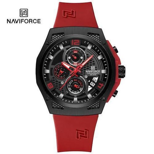 Elegance Sophisticated Red Chronograph Quality Analogue Designer Wristwatch