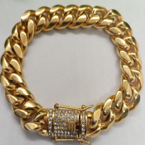 Lasting Steel Bracelet Gold Color- MEN