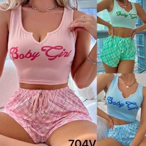 Beautiful Ladies night wear top and short Multicolour