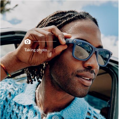 Ray Meta ban Stories Wayfarer Smart Glasses- With 4k Camera Meta AI Audio Photo Video - Black