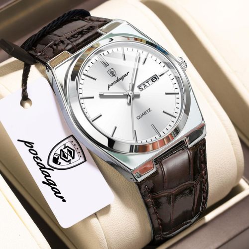 Men High Quality BROWN Leather watch