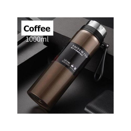 1L Stainless Steel Travel Mug Flask Thermal Hot Water Silver