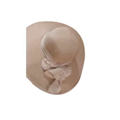 Ladies Wide Brim Beach Sun Hat – Foldable UV Protection Straw Hat (1 Piece, Free Size)