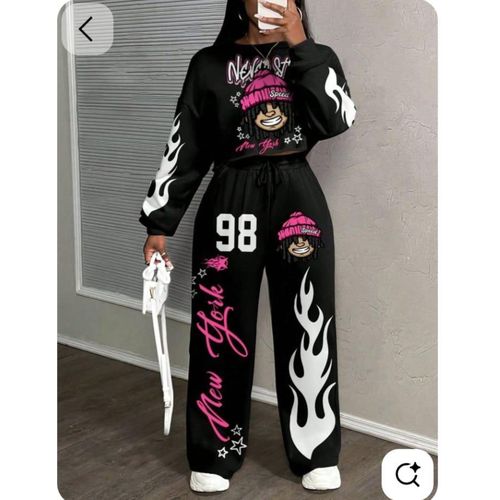 Black crop up and down Trouser