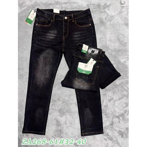 ORIGINAL Stock Jeans Trouser For Men - Non Fade Black