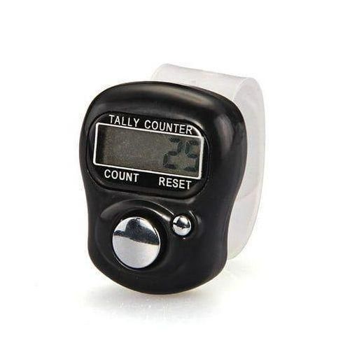 Digital Hand Counters Click Press Number Screen Tally Tasbeeh Tasbih Finger Band, Black