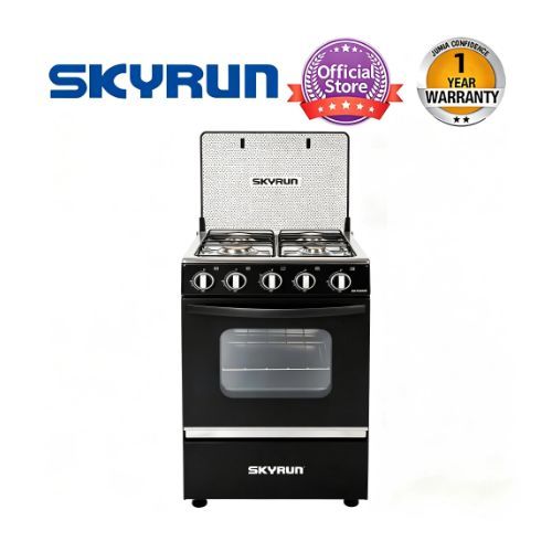 4 Burners (4+0) 50x50 Gas Cooker with 60L Oven - GCS-4G/XDL - Black