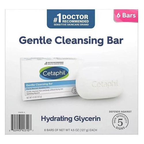 Gently Cleansing Bar soap 6 in 1 pack