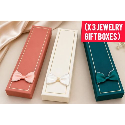 (X3 Pcs) Rectangular Jewelry Boxes - Mixed Colours Mystery Letter Boxes