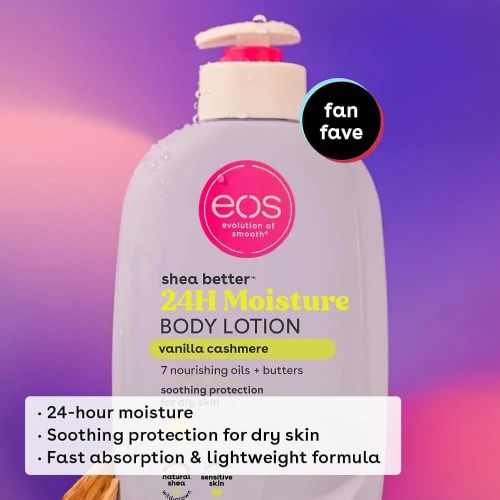 Shea Better 24H Moisture Body Lotion in the Vanilla Cashmere scent.