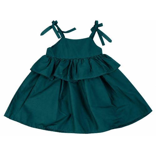 Amara Ruffle Dress (dark green)