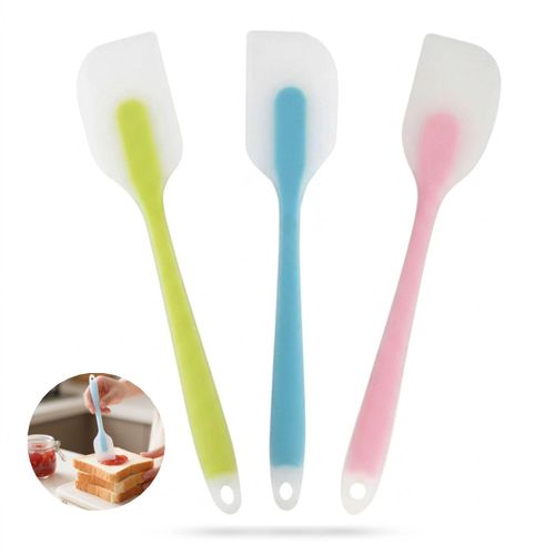 3 Pcs Silicone Spatula Set, Flexible Rubber Spatulas for Cooking, Baking & Jam Spreading, Nonstick Kitchen Tools 8 in (21 cm)