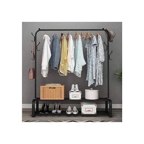 Quality Double Pole Floor Hanger - Black