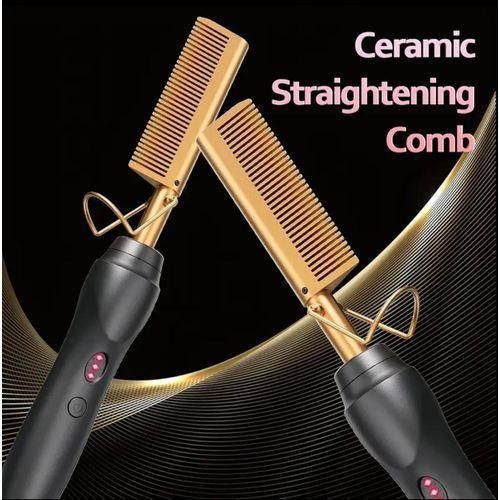 Heat Comb - Electric Straightening Comb, Heat-Resistant Clip Design with Constant Temperature