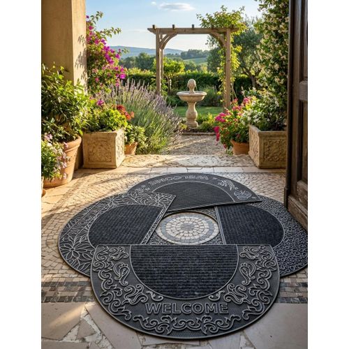 Semi-Circle Heavy-Duty Pro-Grip Entryway Mat