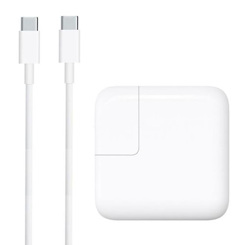30W USB C Laptop Portable Power Adapter with Type C Charging Cable For MacBook, UK Plug