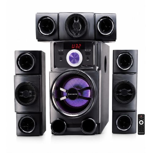High quality Jack Master SP-6348 3.1 Channel Multimedia Home Theater Speaker System – Bluetooth, USB, FM Radio & Remote Control