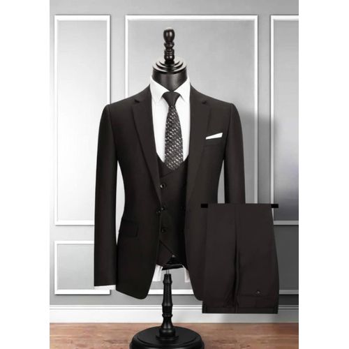 Classic Corporate Wedding 3 Piece Turkish Suit - Brown