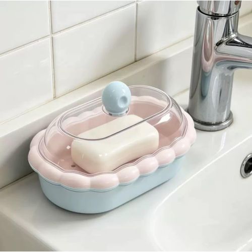 Soap Dish Storage Box with Drainage Holes – Portable Soap Holder for Bathroom, Kitchen & Travel