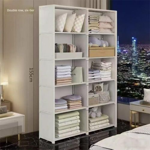 6 Layers Dustproof Simple Wardrobe Bedroom Clothes Closet Storage Organizer