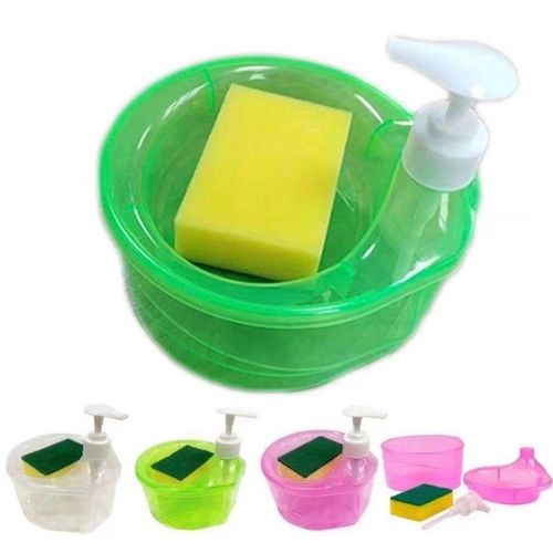 Round Soap Dispenser And Sponge Holder