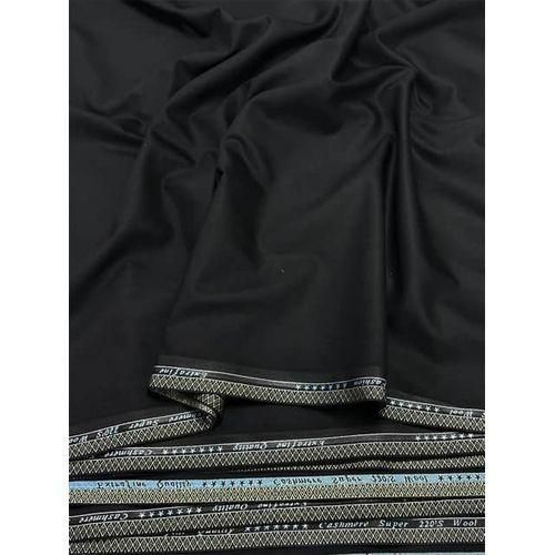Quality Italian 7-star Cashmere SuperWool Senator Fabric Material: Black (4yards)