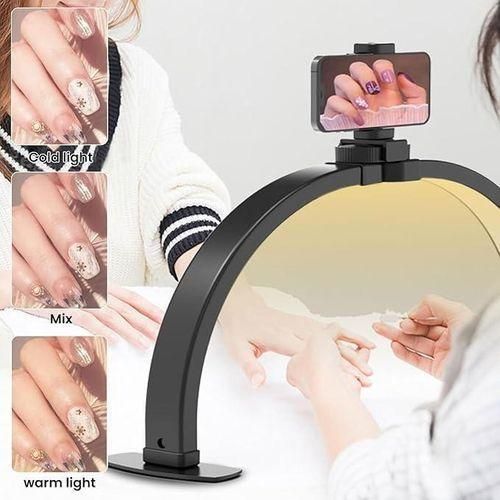Desktop Foldable Half Moon Lamp For Nails Technicians & Manicure