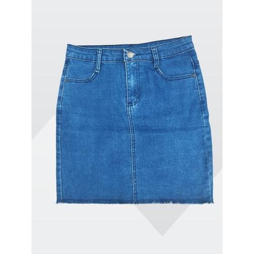 High quality ladies stretchy denim mini skirt