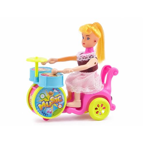 Happy Time Pull String Mechanical Drummer Doll Tricycle