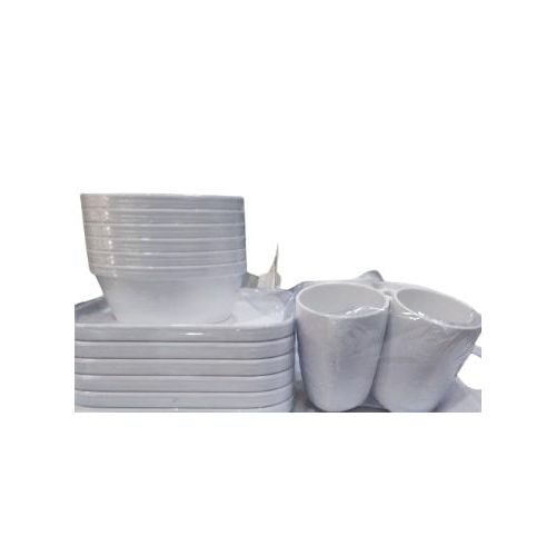 Unbreakable ceramics Flat plates,bowls and cups bundle