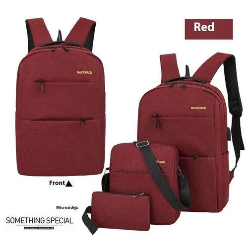 3pcs Backpack Set Laptop Backpack Shoulder Bag Small Pocket WITH USB UPGRADED