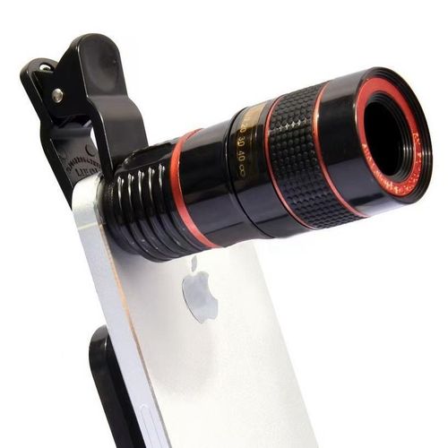 8X Zoom Mobile Phone Telescope Lens, Universal Clip-On Telephoto Camera Lens, Portable HD Optical Zoom Lens for All Smartphones Outdoor Photography