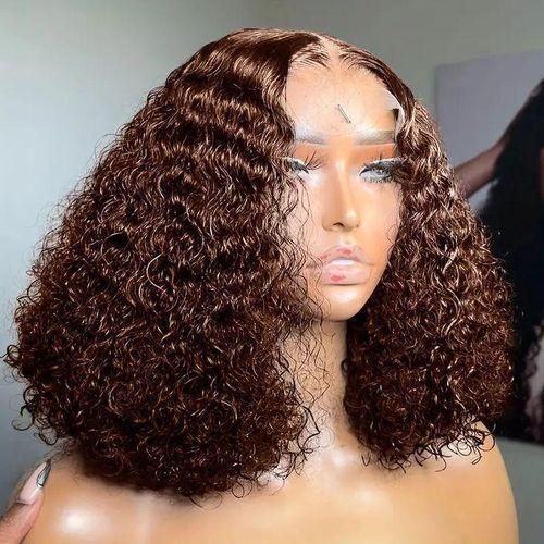 Deep Curly Lace Front Wig (Chestnut Brown)