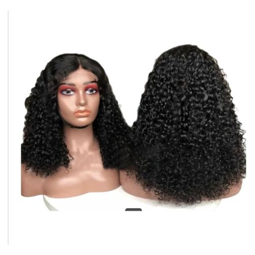 Classy soft pixie curl wig with 4 by 4 closure natural color 14 inches